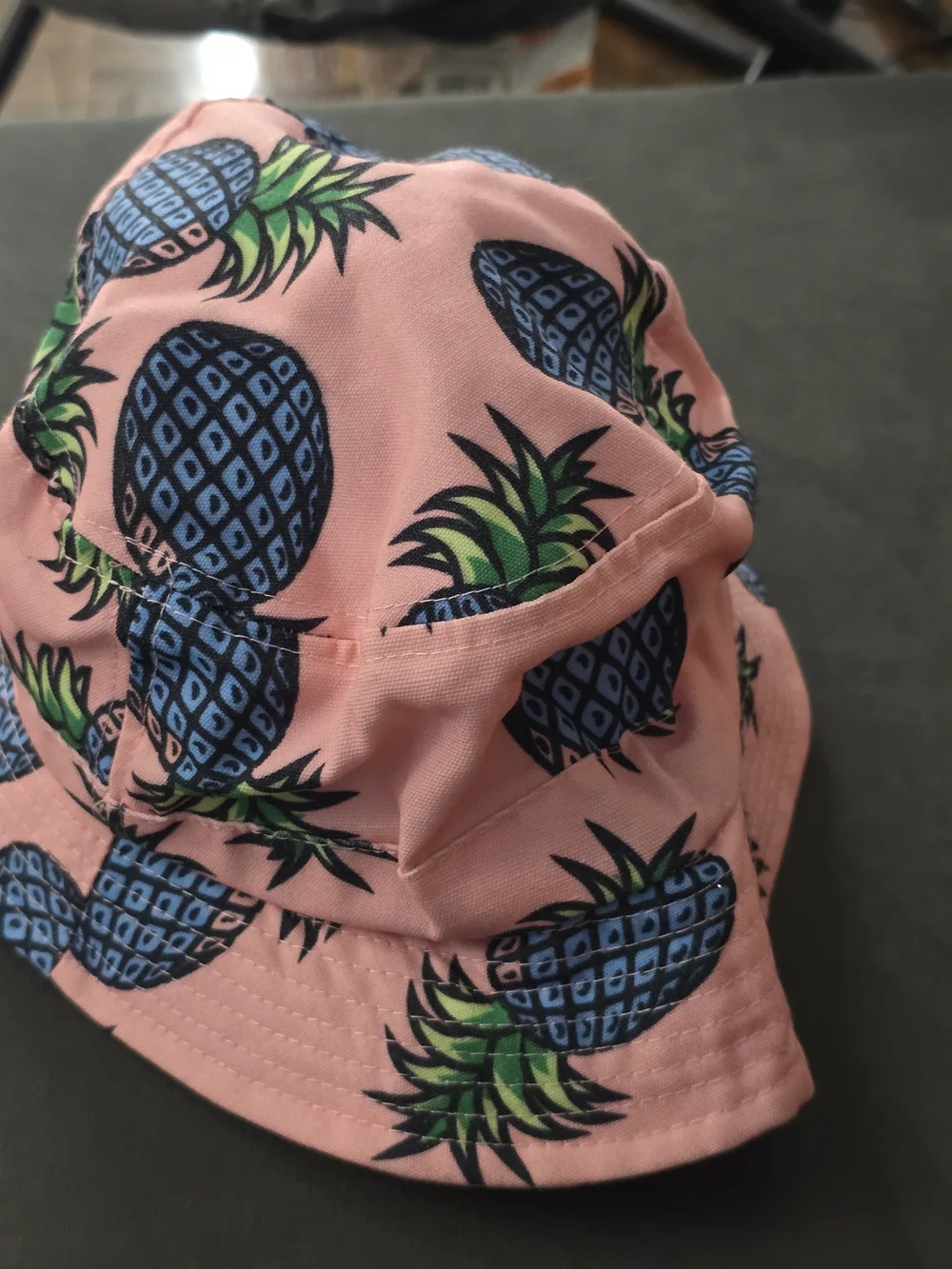 Pink Pineapple Print Bucket Hat - Picture 4 of 4